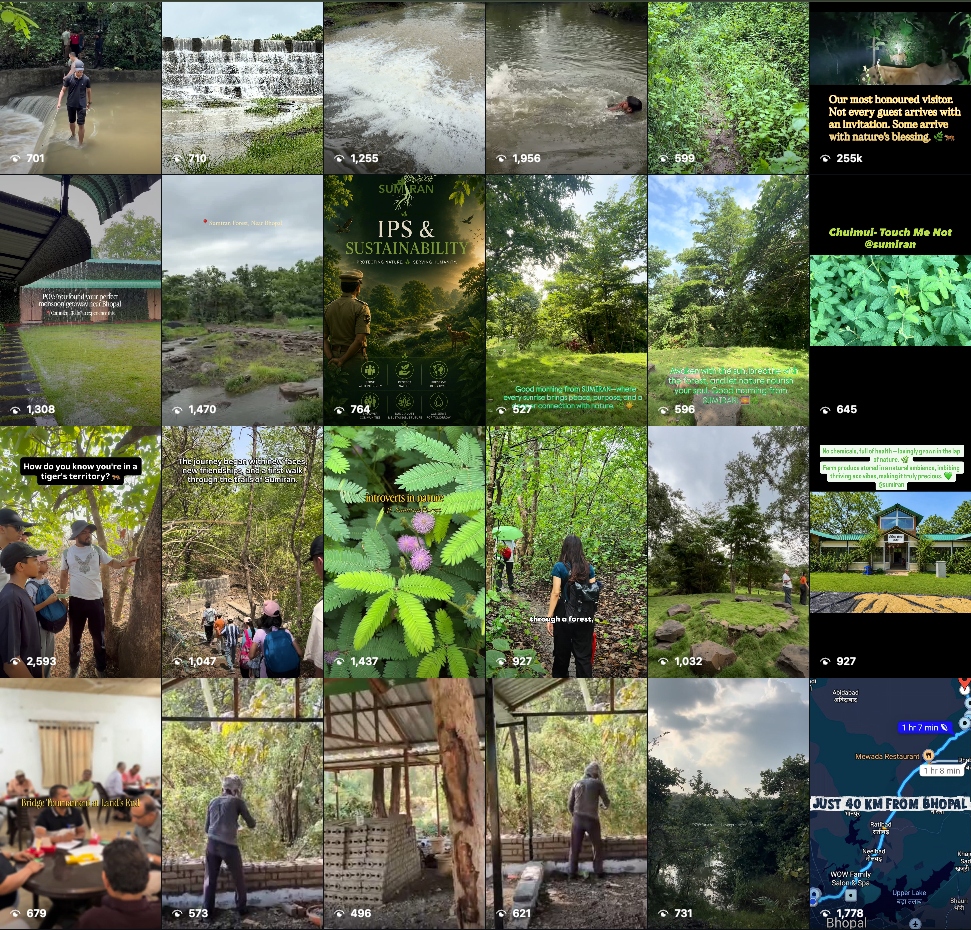 Sumiran Forest Retreat Collage - Waterfalls, Forest Trails, Cottages, and Gathering Spaces